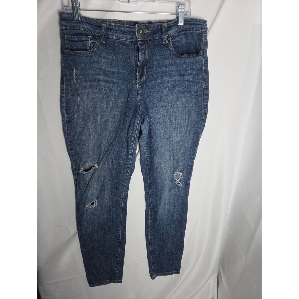 Style & Co Skinny Leg Jeans Womens  Blue Medium Wash Skinny Mid Skinny